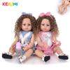 55 CM Silicone Full Body Reborn Twins Doll Realistic Girl Baby Doll Toys Children Birthday Gifts Fake Baby Toy Early Education