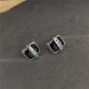 Модные мужские и женские серьги Lucky Luck Square Diamond Earrings High-end Sense Versatile Stud Earrings Simple