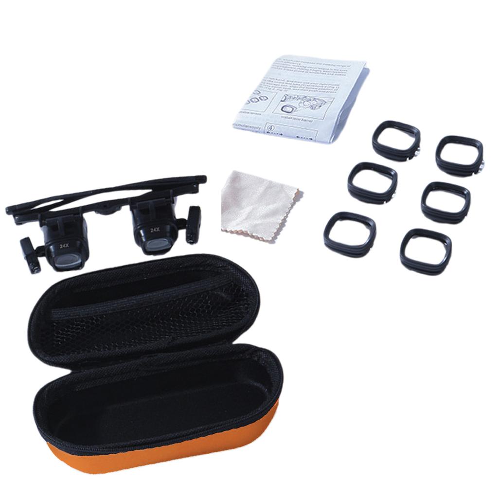 Practical LED Magnifying Glasses Headband Reading Magnifier 2.0X To 24.0X for Jewelers Sewing Crafts and Hobbies