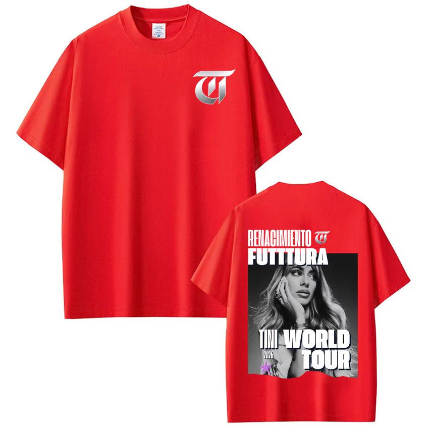 Singer TINI STOESSEL Futtura Album 2026 Tour Tees Men Women Vintage Tshirt pure Cotton Tshirts Streetwear Fan Gifts Tops