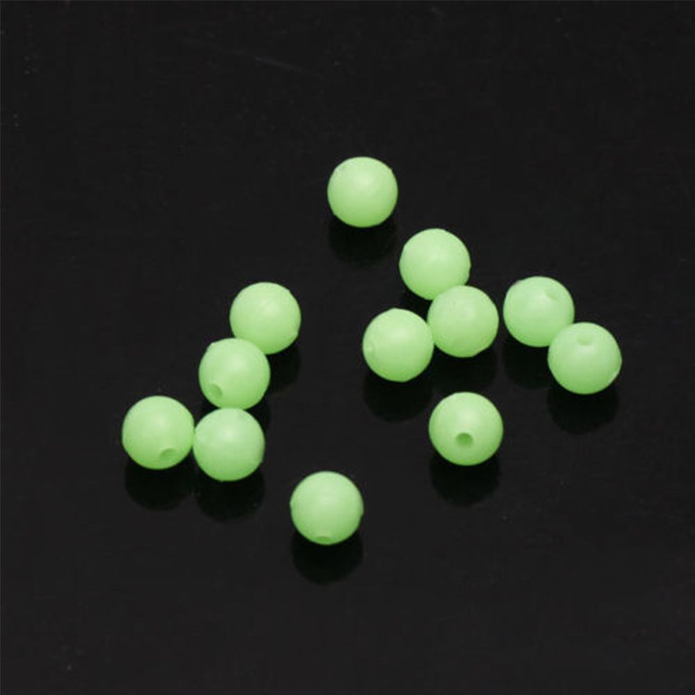 100pc/bag 4/5/6/8mm Plastic Sea Stoppers Glowing Balls Fishing Floats Beads Luminous Light