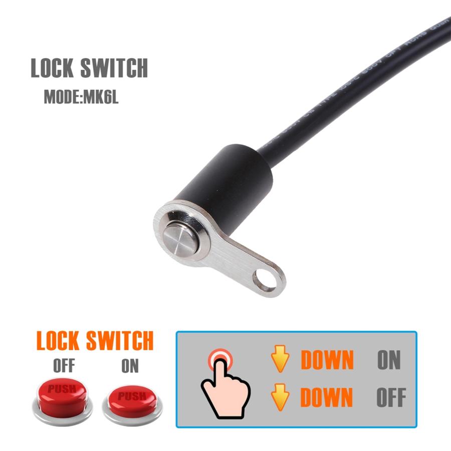 Universal CNC Motorcycle Handlebar Switch Screw Mount Waterproof Latch Button 1x