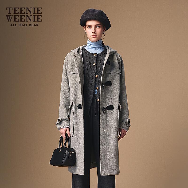 Teenie Weenie Women's Lamb Wool Toggle Button Coat