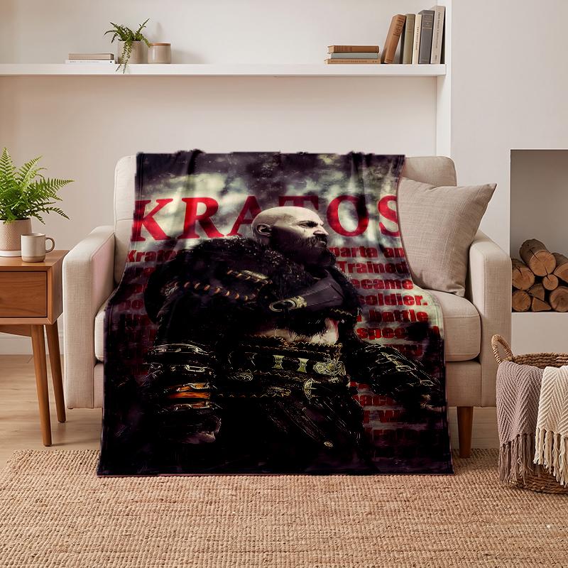 God of War Soft Warm Flannel Blankets Comfortable Blanket for Home Decoration Gifting
