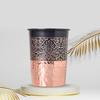 Copper Printed Design 250ML Water Glass with Rust Proof Protection for Home and Office Use Ayurveda and Yoga Health Benefits Glass Set of 6