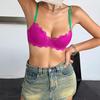 Thin lace sexy women's seamless bra, comfortable upper support, large chest, small French adjustment type gathering underwear