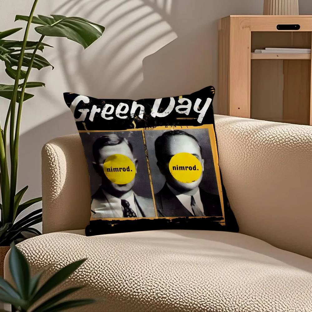 G-Green D-Day Band Album Pillow Case Comfort Sofa Bed Silky elegant Invisible zipper Custom Decorative cushion cover