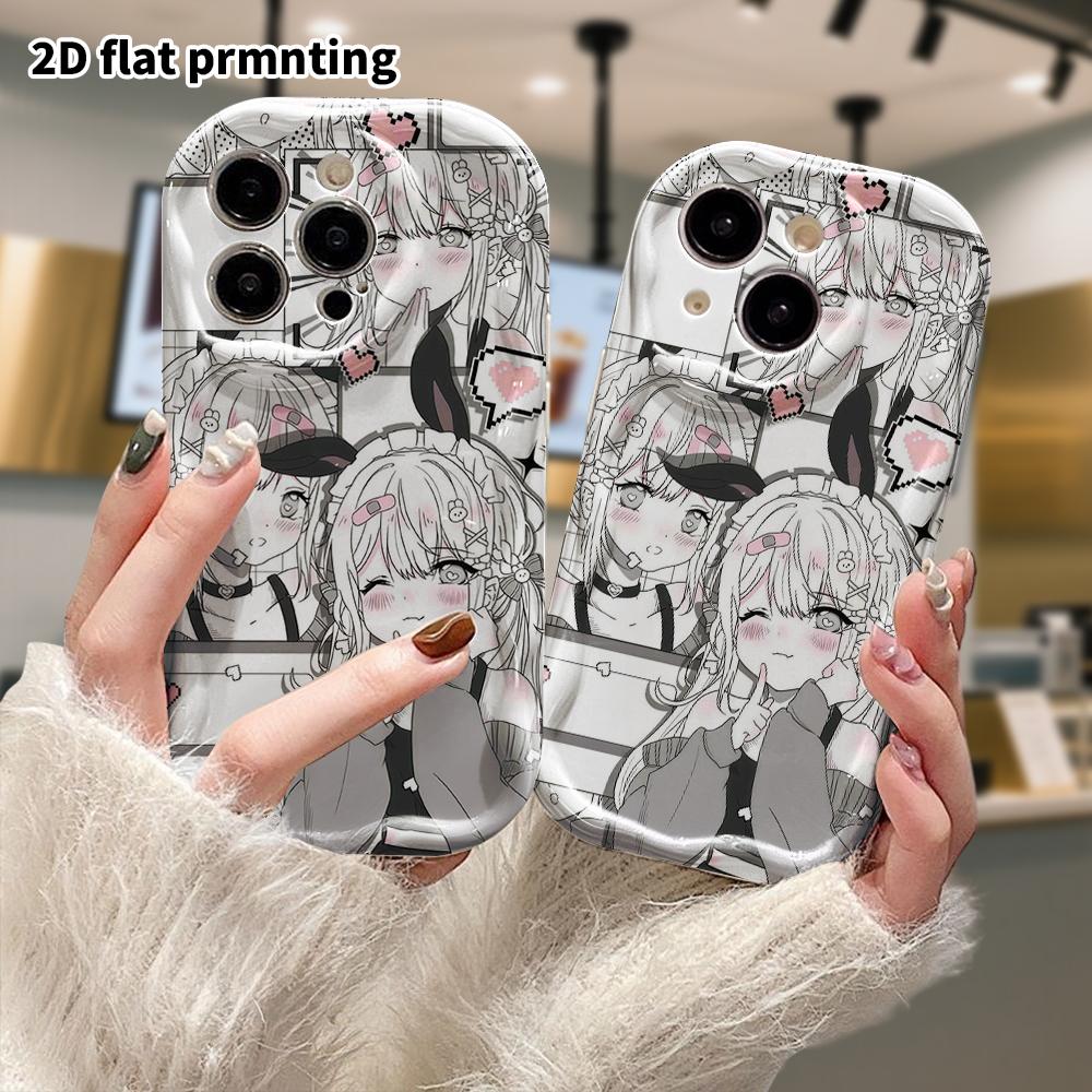 Phone case: 2D flat, suitable for iPhone 18 17 16 15 14 13 12 Pro, storyboard girl, perfect Christmas and Halloween holiday gift