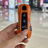 AABKW1 Lava Orange Car Key Case ABS Protective Fob Cover For Porsche Cayenne Macan Panamera 718 Taycan 911 Key Interior Accessories