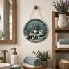 2D Flat Door Wall Decor Lavender Flower Decorative Board Hanging Decoration  Wall Hanging