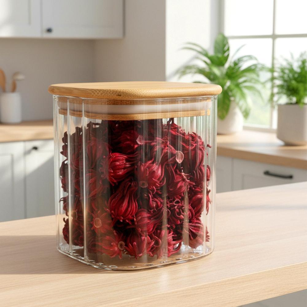 Glass Containers For Loose Products With Lid And Seal 750 Ml 3 Pcs.