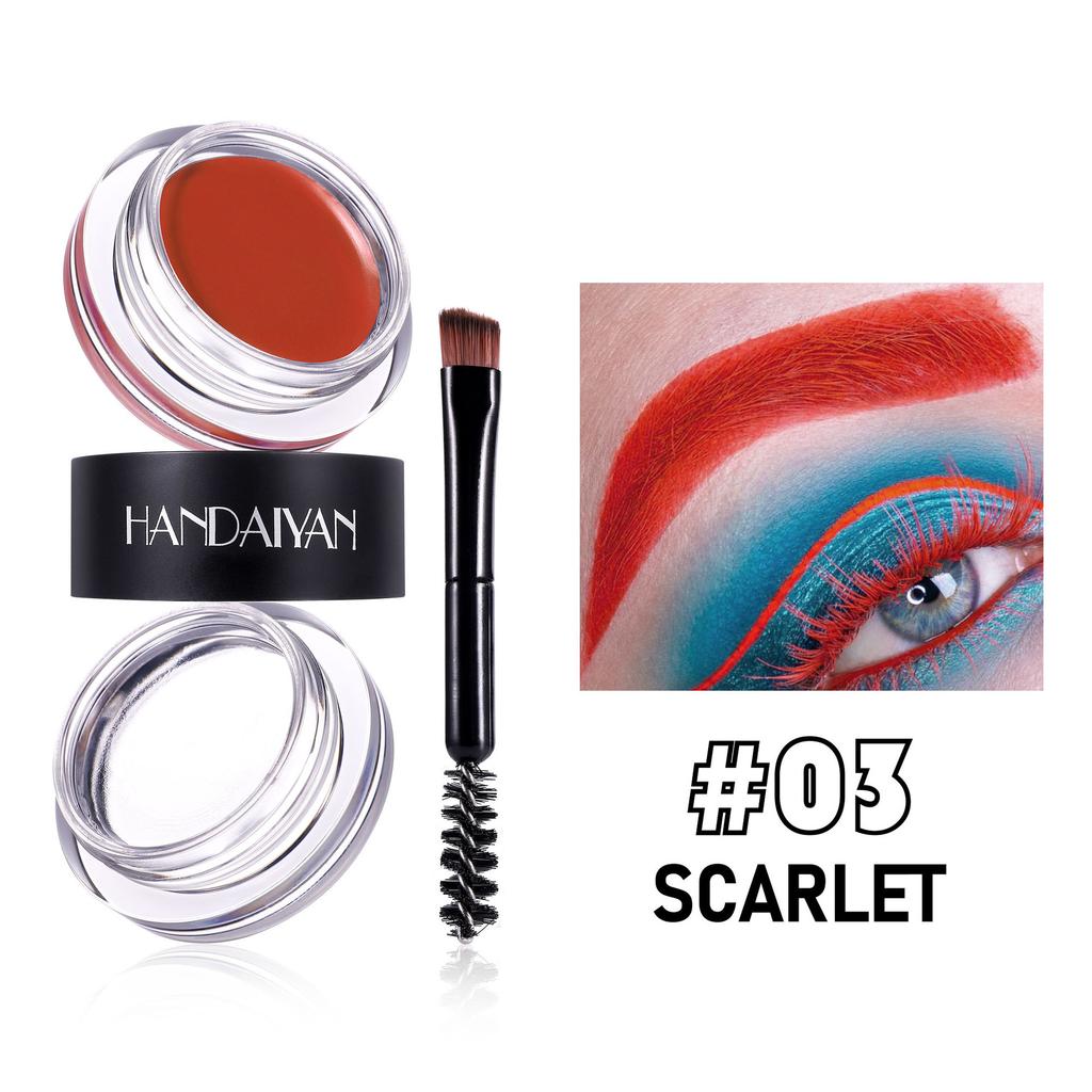 Набор бальзамов для бровей 2 в 1: водостойкие, высокопигментированные, наполненные, густые брови, в комплекте с двухсторонней щеточкой.