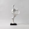 Abstract Resin Handicrafts Geometric Rotating Dancer Sculpture White Statue Decorative Figurines Home Decoration Accessories