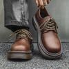 Spring Brand Thick Soled Outdoor Oxford Shoes High-quality British Style Platform Business Shoes Work Shoes Men Casual Formal