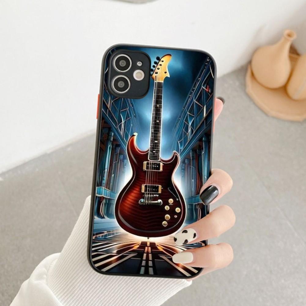 Чехол для телефона Музыкальный инструмент Гитара Пианино Для IPhone 14 11 12 13 Mini Pro Max 8 7 Plus X XR XS MAX Полупрозрачный Матовый Чехол