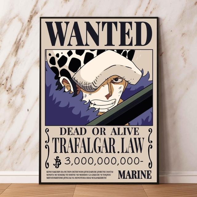Японское аниме, картина маслом, плакат «Разыскивается король пиратов», украшение на стену, современный плакат для гостиной