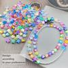 Heart Acrylic Beads Jewelry Making 8.5*9mm Loose Beads Necklace Bracelet Pendant 50Pcs AB Color DIY For