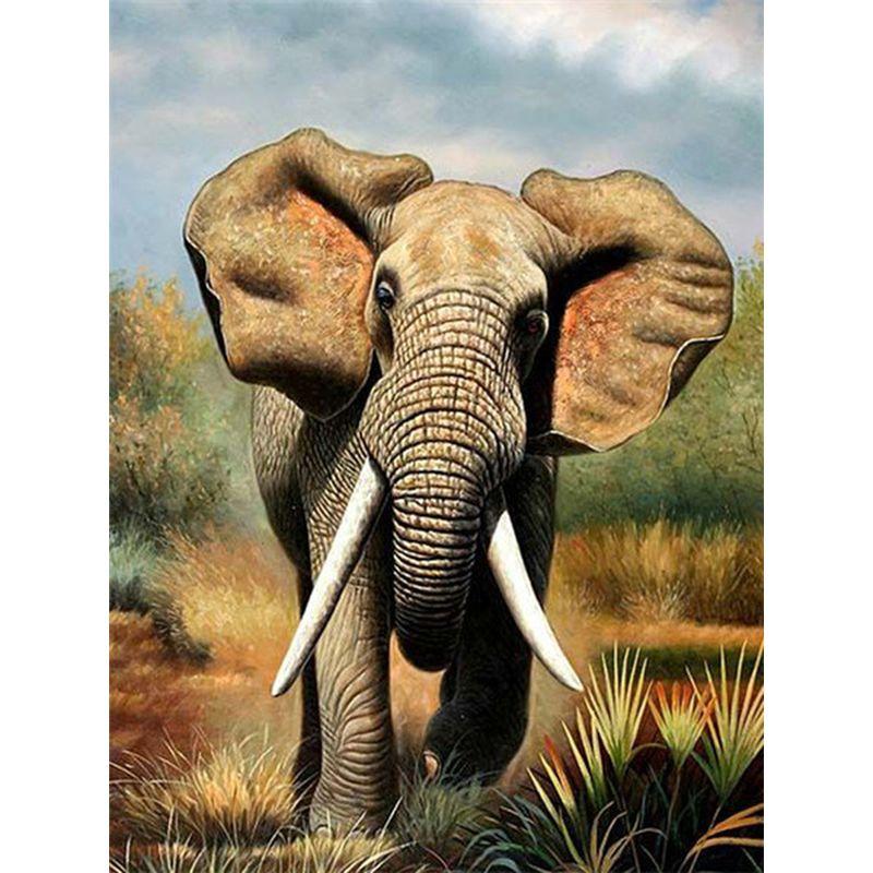 5D Diamond Painting Kit Peacock Elephant Animal Mosaic DIY Dandelion Diamond Embroidery Rhinestone Home Decoration