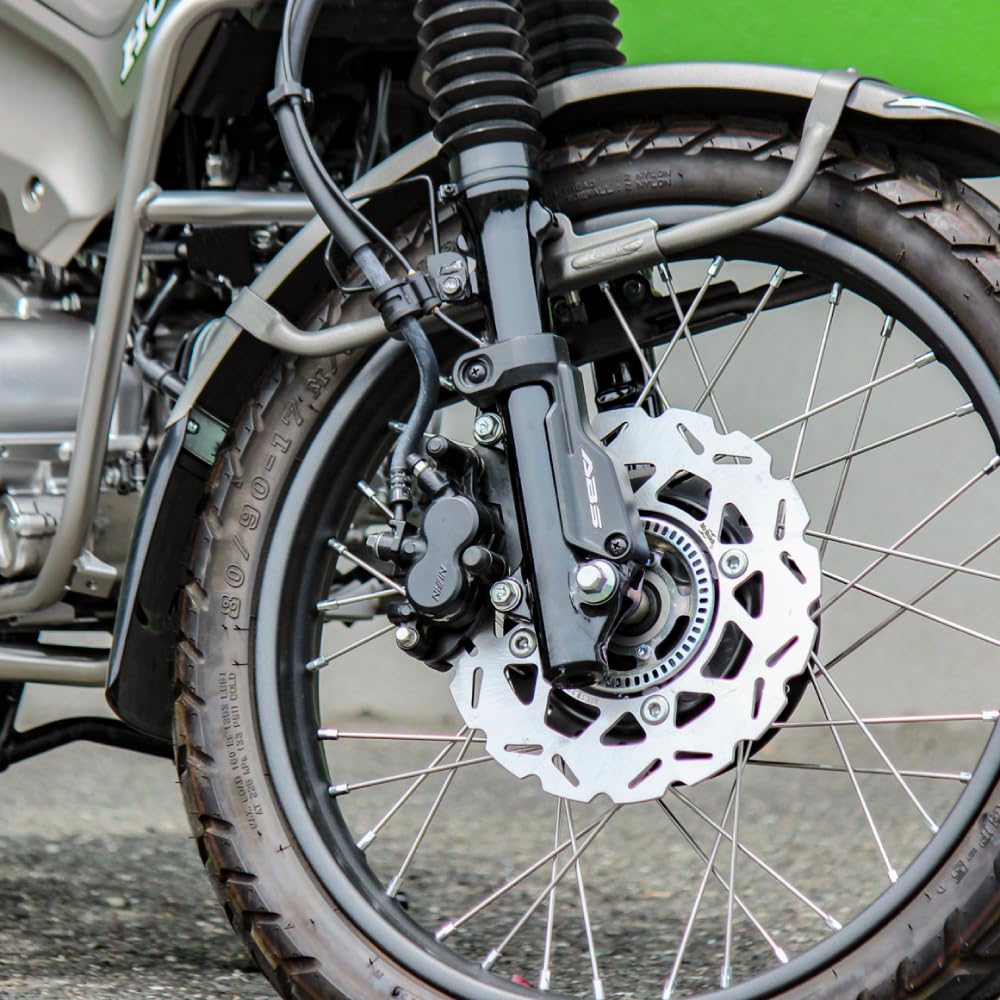 Диск тормозной дисковый передний волнистый на заказ бренда Mr Quick для Honda CT125 Hunter Cub JA55 (Серебряный) JA65, 220 мм.
