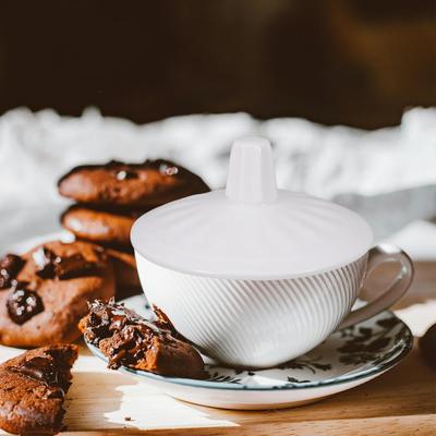 Cabilock Универсальная белая керамическая крышка для кружки, 3,54 дюйма, фарфоровая крышка для чайника, термостойкая, подходит для чашек для кофе, чая, молочных напитков, для дома