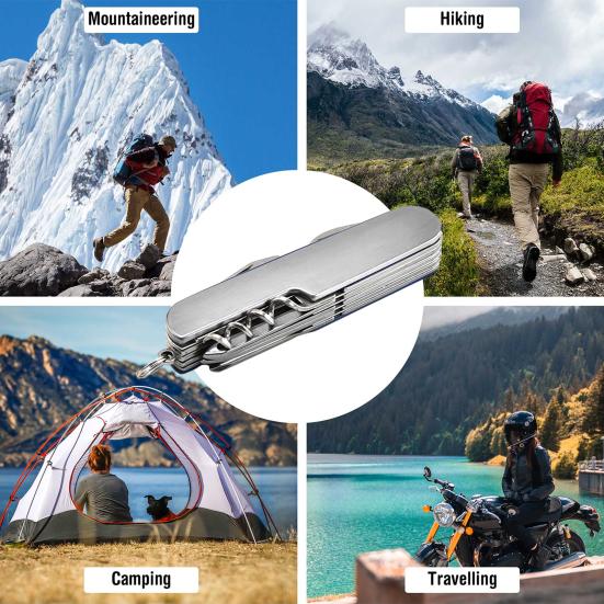 Уличный карманный мультитул Портативный мини-складной резак Открывалка для бутылок Ножницы Все-в-одном Многофункциональный инструмент