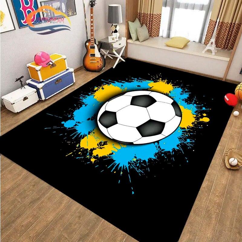 Football Pictures Rug Cartoon Football Living Room Decoration S Bed Non-slip Carpet Home Entrance Door Mat Kids