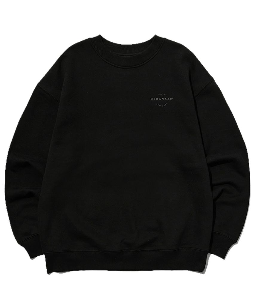 URBANAGE Daily Standard Oversized Brushed Sweatshirt Black