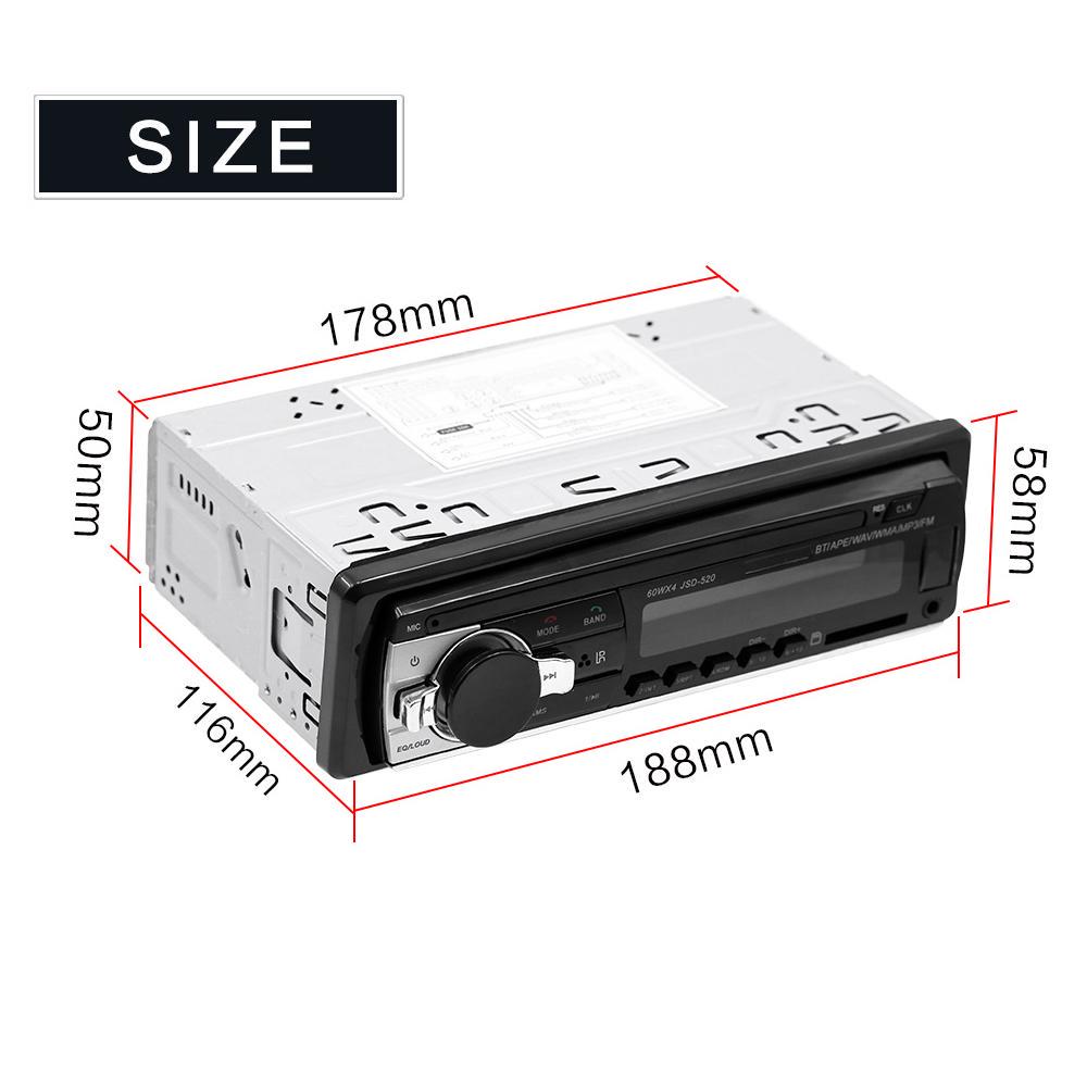1 Din автомобильная магнитола мр3 USB, FM, TF, AUX с пультом дистанционного управления