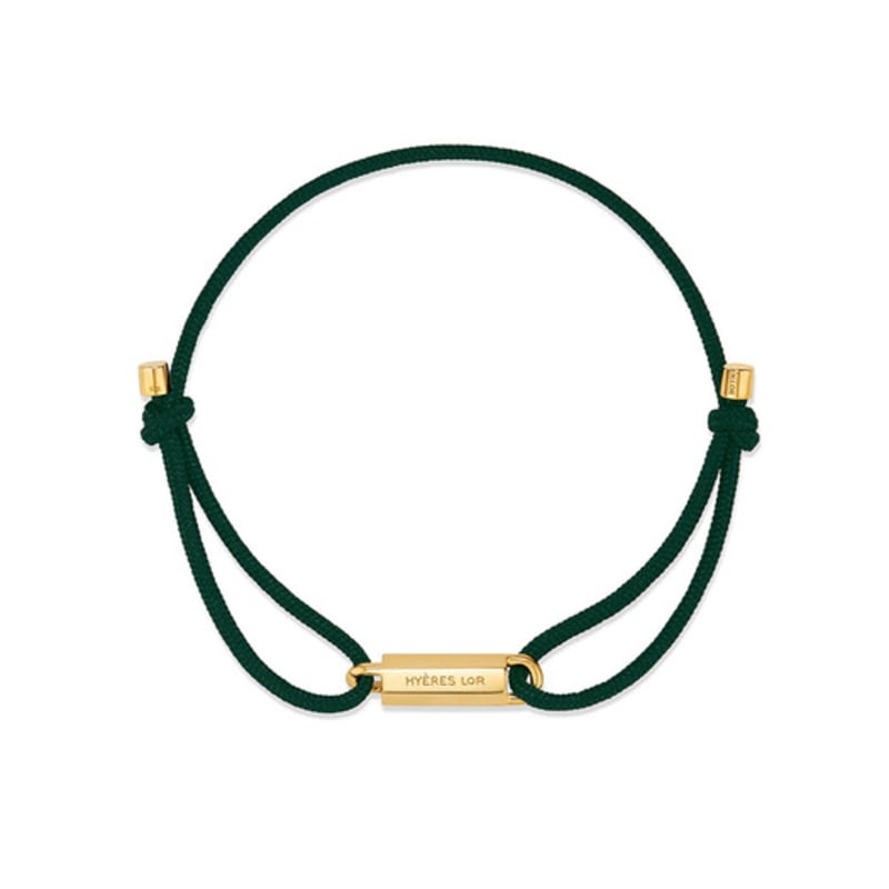 hyeres-lor H Edition Silver (Y) Strap Bracelet Dark Green HL6B31605Y9210