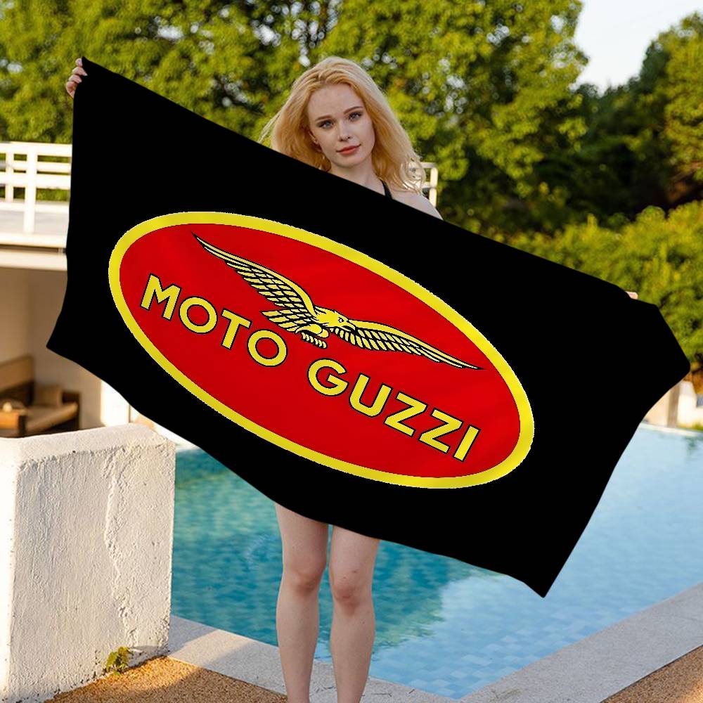 M-Moto Guzzi Пляжное полотенце Цветные банные полотенца Для девочки Микрофибра Быстросохнущее На заказ Без песка Пляж Йога Спа Тренажерный зал Бассейн
