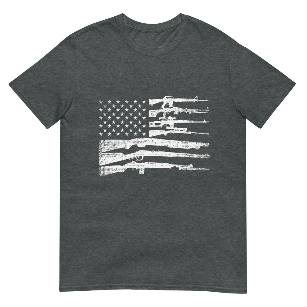 American Flag Guns Vintage 2nd Aunisexdunisext Pro Gun TShirt