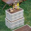 GIANXI Wooden Lid Camping Table Household Portable Folding Table Storage Outdoor Table Pliante Outdoors Furniture Storage Box