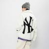 New MLB Velvet Jackets Unisex Ivory White 3AJPF3016-50IVS