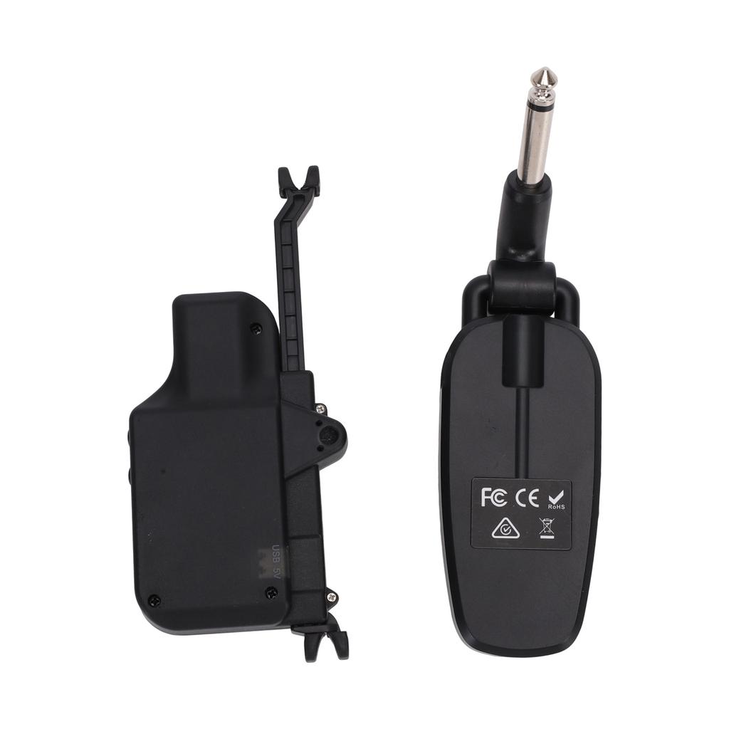 UHF Wireless Guitar Pickup System No drill Installation Rechargeable 50m 164ft Range Low Latency for Acoustic Classical