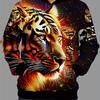 Comfy Tiger 3D Print Hoodie for Men - Trendy Graphic Hooded Pullover with Kangaroo Pocket - Perfect for Autumn Fashion