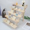 Многослойный настольный органайзер для хранения вещей, деревянная подставка для растений, гладкие края без заусенцев, прочная несущая полка для дисплея, настольный органайзер