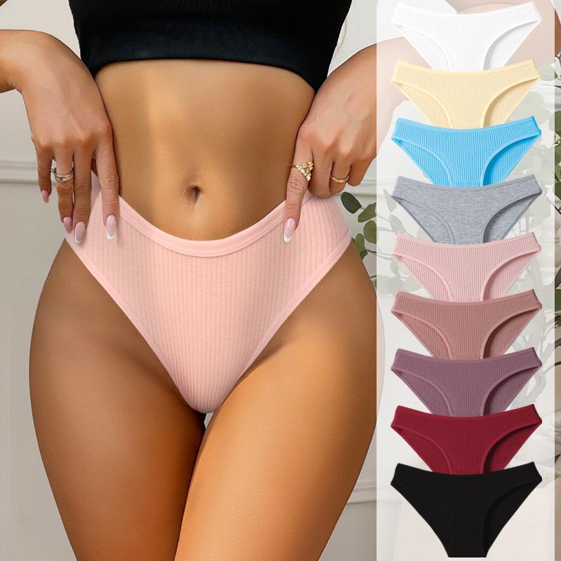 Sexy Threaded Panties Sports Cotton Low Waist Triangle Women’s Thong Panties