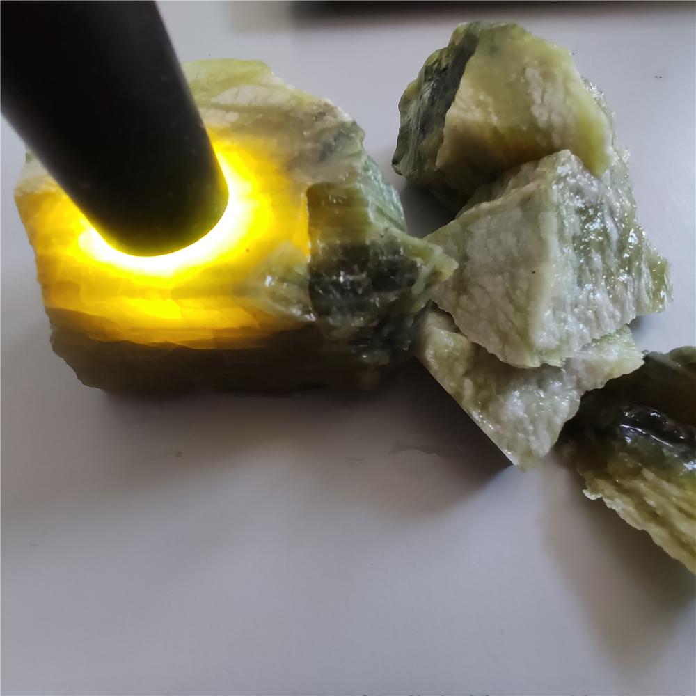 Natural Raw Tree Pattern Jade Stone Green Afghan Jade Mineral Specimens Rough Jewelry Processing Stone Home Decoration Stone