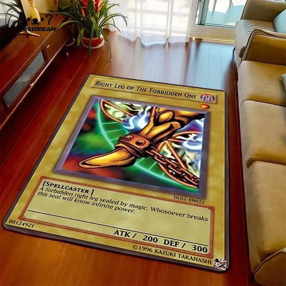 Yu-Gi-Oh Blue Eyes White Dragon Anime Carpet Cartoon Floor Mat for Living Room and Bedroom Decorative Area Rug Perfect Gift
