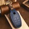 Кожаный чехол для автомобильного ключа для Volkswagen VW Touareg 2021 3 кнопки Smart New Key Protect Accessories Shell