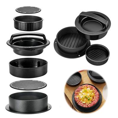 Многоразмерный ручной пресс для бургеров, портативная форма для рисовых шариков, антипригарная, экологически чистая, подходящая для детей, набор форм для еды, многоразовый кухонный гаджет