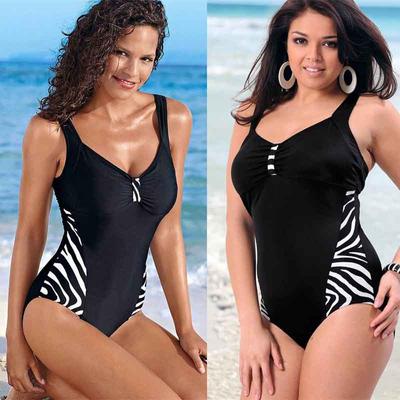 Леди Купальник больших размеров с бюстгальтером Консервативные купальники Купальник Бикини Сиамское бикини Плавание Монокини