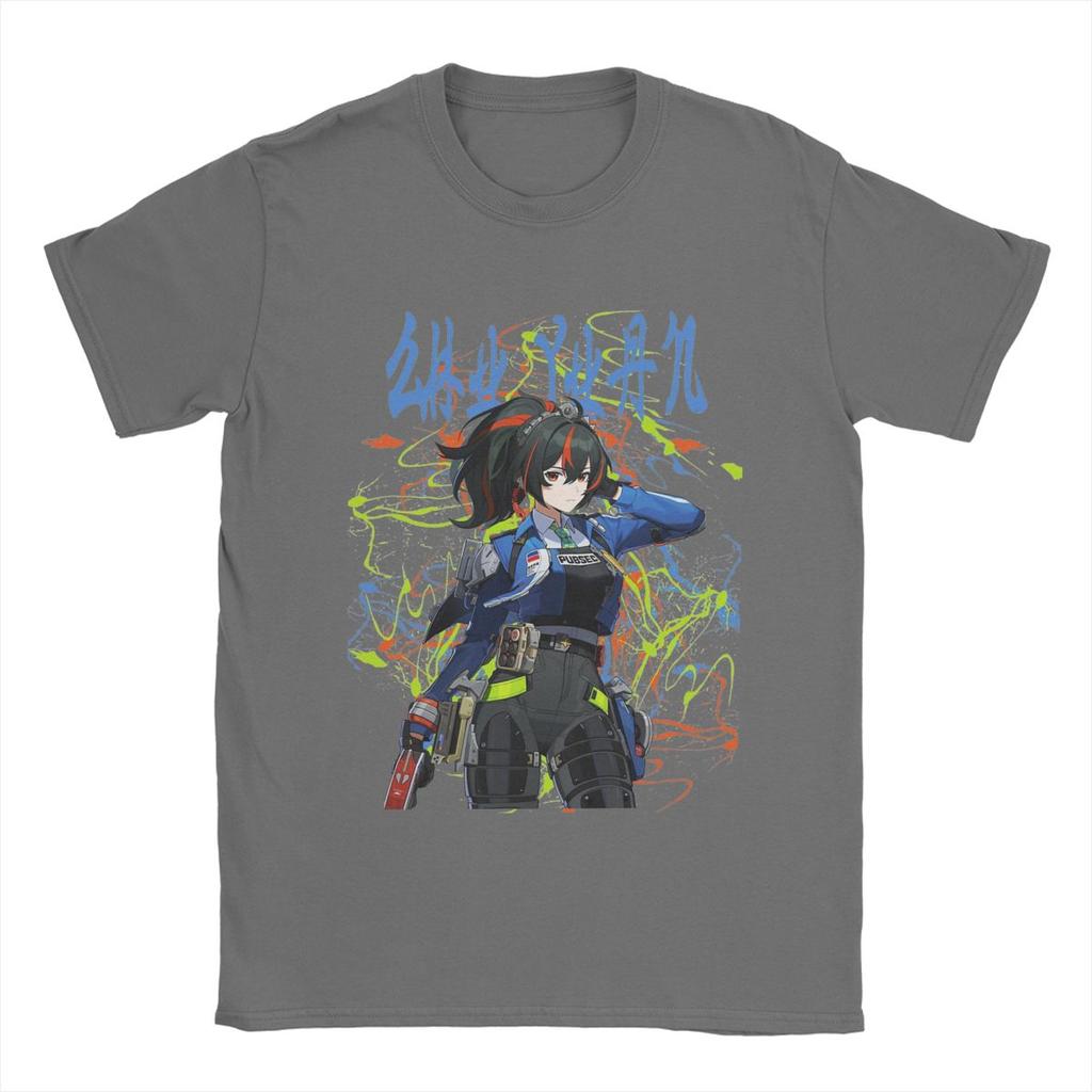 Рубашка Zenless Zone Zero Video Game Merch для мужчин и женщин, винтажная, 100% хлопок, всесезонная ткань