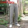 Fashion Luxury Men Nature Cotton Linen Trousers Summer Joggers Pants Male Solid Elastic Waist Trousers Straight Loose Running Pants Plus Size