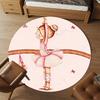 1pc Ballerina Butterfly Round Chair mat office Area Rug - Non-Slip, Floor Mat for Office, Bedroom, and Indoor Decor p127238
