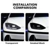 Для Hyundai IONIQ 6 -2026 Высокоглянцевая Дымчато-Черная Предварительно Вырезанная TPU Пленка для Защиты Фар Комплект PPF Виниловая Обмотка Защитная от Царапин