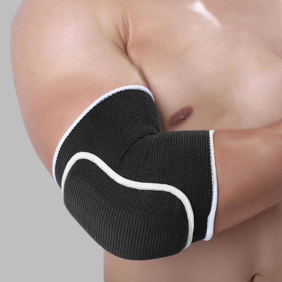 1 Pair Elbow Pads Soft Elastic Breathable Fabric Joint Pain Relief Compression Arm Sleeve Wrap Padded Soft Support Cushion