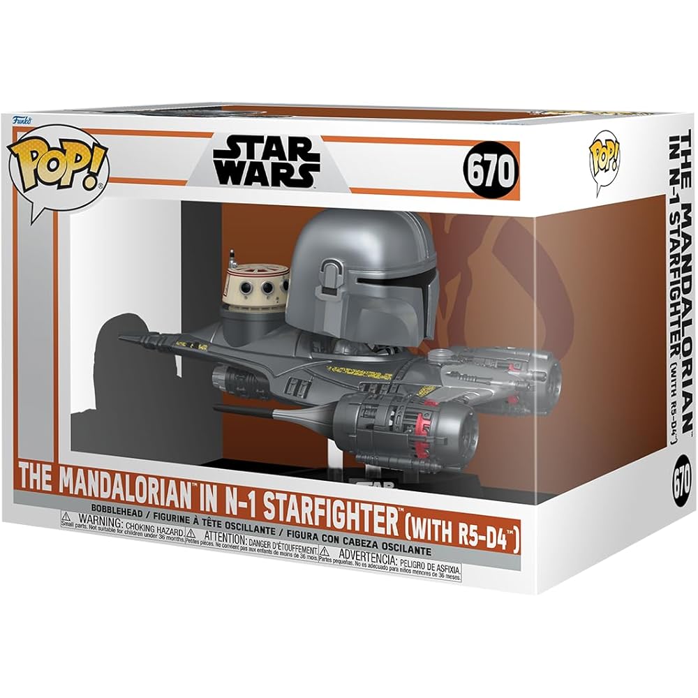 Funko Звездные Войны Мандалорец Истребитель N-1 с Фигуркой R5-D4 Super Deluxe Коллекционная Игрушка