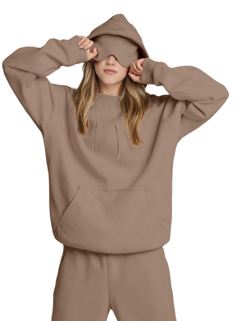 Independent Solid Color Hoodie Oversized Fall Winter Streetwear Men Women Pullover