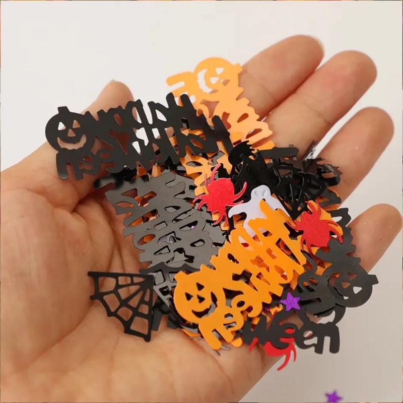 Жуткий день украшения украшения стола бумажное конфетти блестящие украшения украшения Хэллоуин конфетти привидения тыква паук